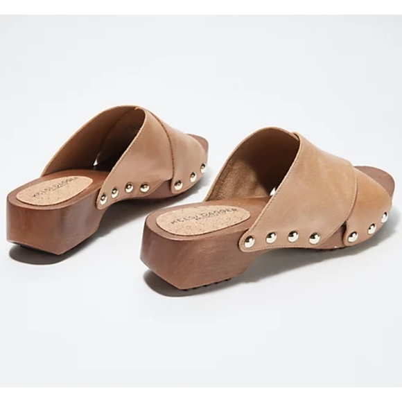 KELSI DAGGER Brooklyn Wood Leather Heeled Sandals - Picture 2 of 11